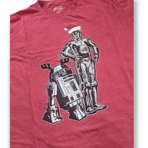 Star wars Christmas tshirt R2D2 and 3CP0 2XL - Picture 2 of 6